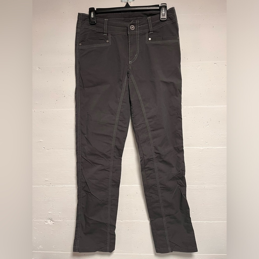 Dark grey Kuhl hiking pants.